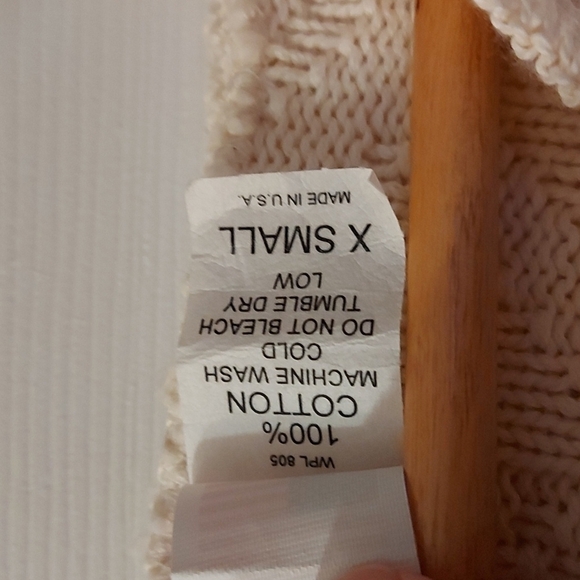 Vintage Binghamton Knitting Co. Aran Knit Hooded Sweater Oversized 100% Cotton - Picture 4 of 6